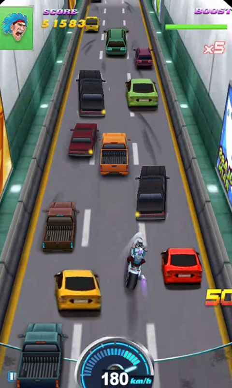 Скриншот игры Moto racing -  Traffic race 3D