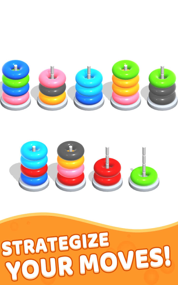 Screenshot of Color Hoop Stack - Sort Puzzle