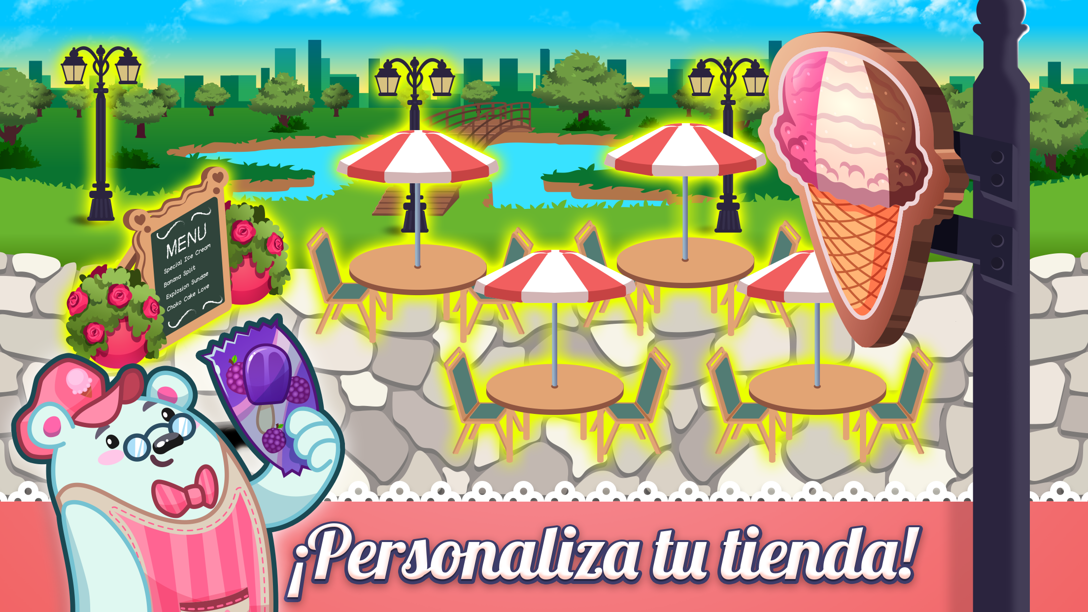 Captura de Pantalla del Juego My Ice Cream Shop: Gestión