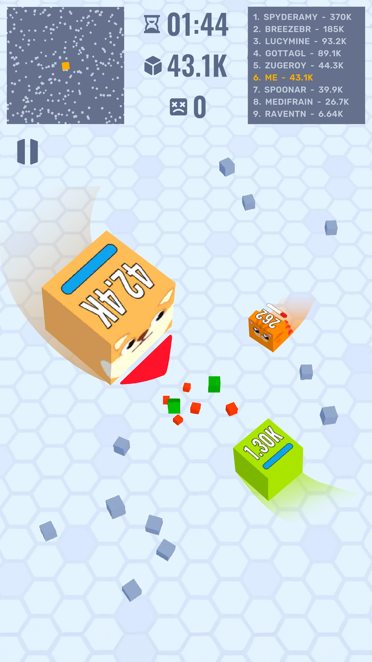 Screenshot of Cube Zone io