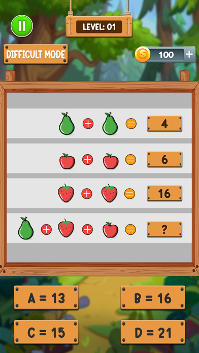 Food Math Brain Puzzle ゲームのスクリーンショット