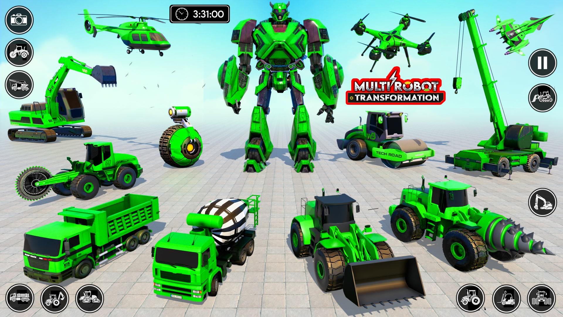 Robot Transform Car Games 3D Game Screenshot