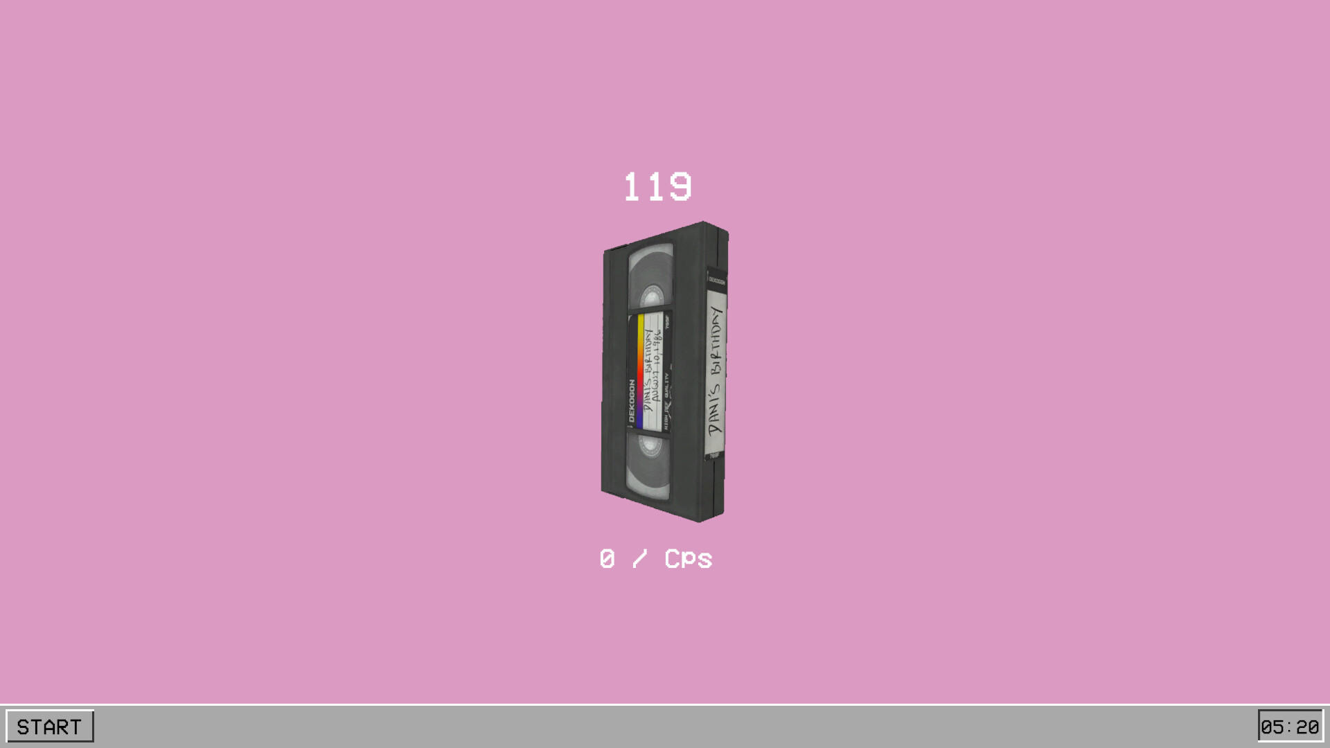 VHS Game Screenshot