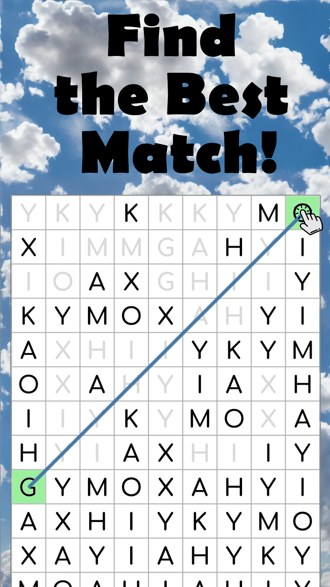 Screenshot of Letters Match: Pairs Puzzle