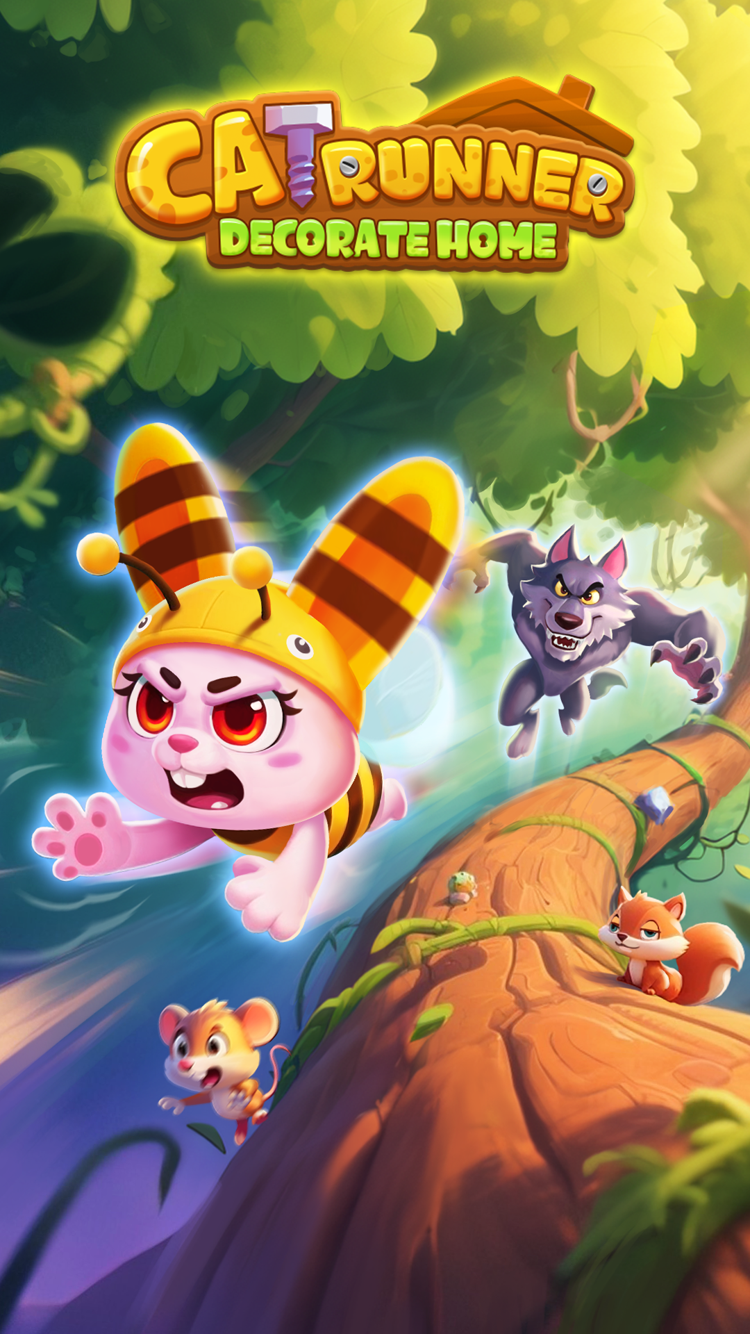 Cat Runner: Decorate Home Game Screenshot
