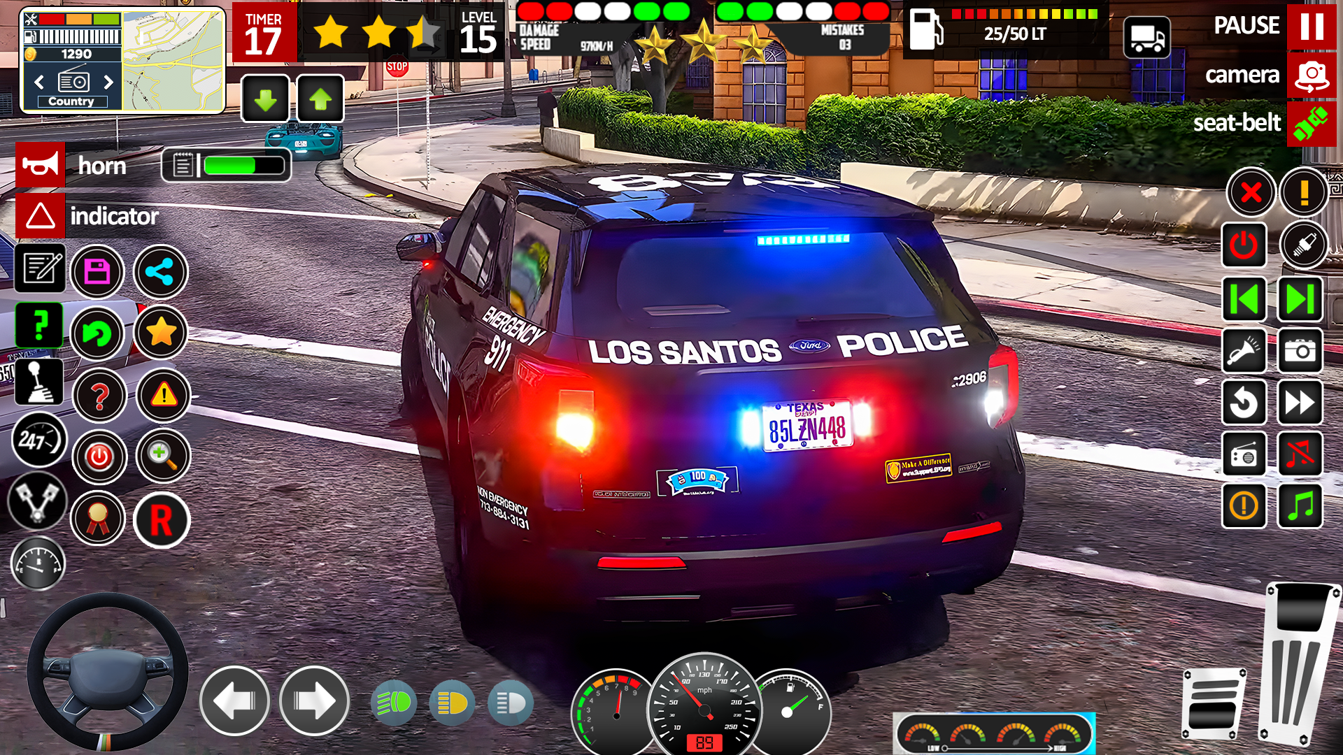 City Cop Car Chase Game Game Screenshot
