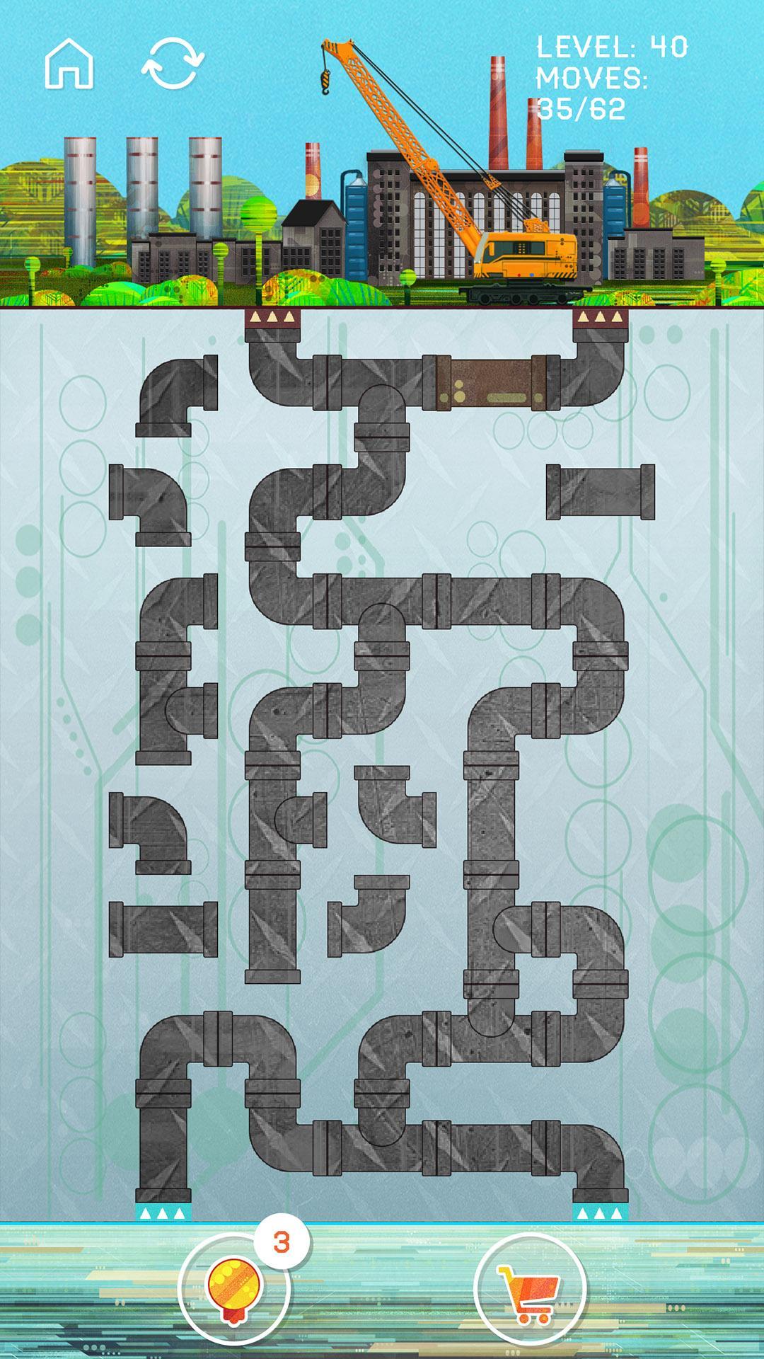 PIPES Game - Pipeline Puzzle Game Screenshot