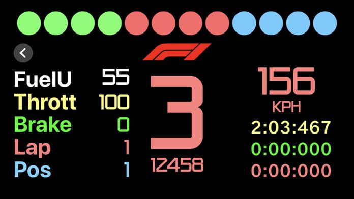 Sim Racing Dash for F1 2019 게임 스크린 샷