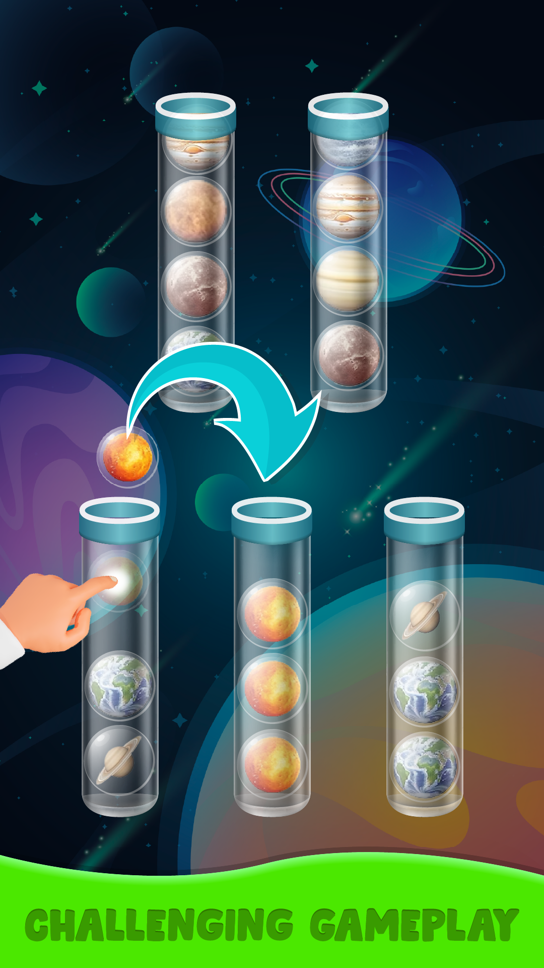 Planet Sort Puzzle Game ภาพหน้าจอเกม