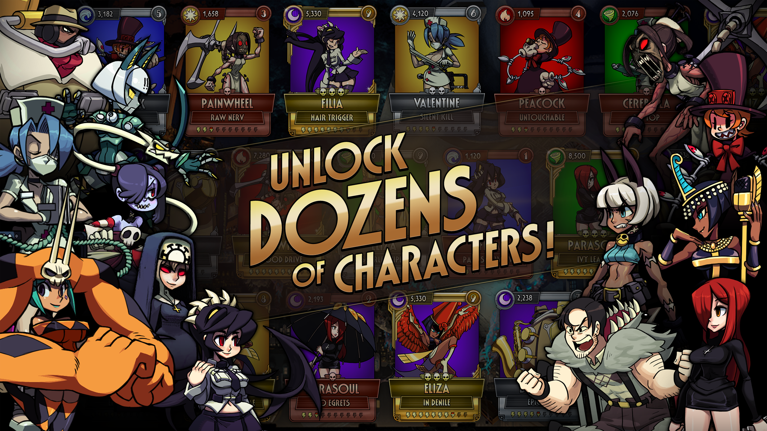 LINE Skullgirls Game Screenshot