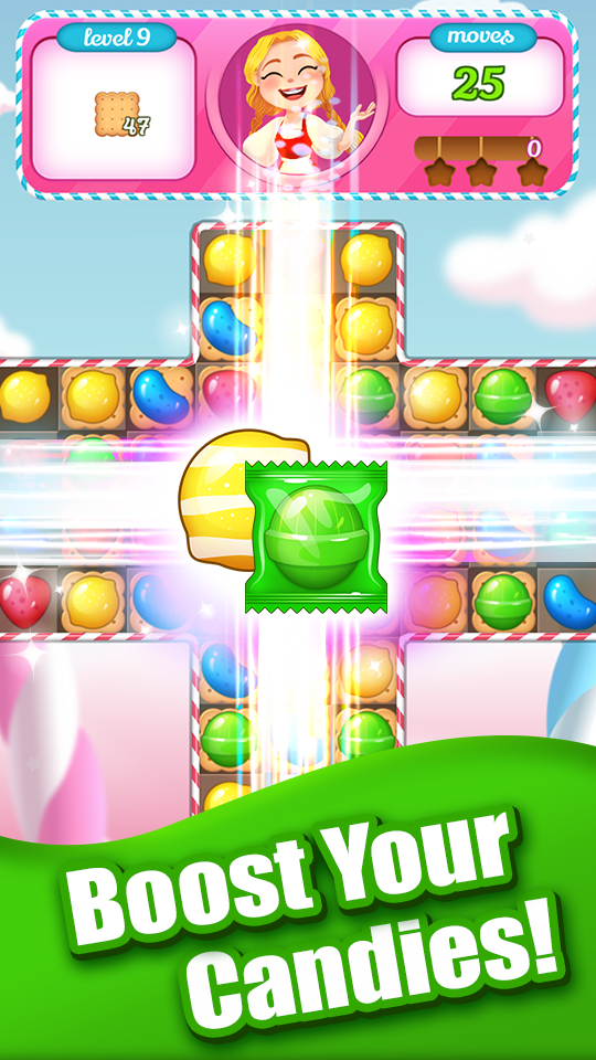 Screenshot of New Tasty Candy Bomb – Match 3 Puzzle game