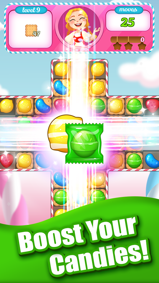 New Tasty Candy Bomb Match 3 Puzzle game android iOS apk download for