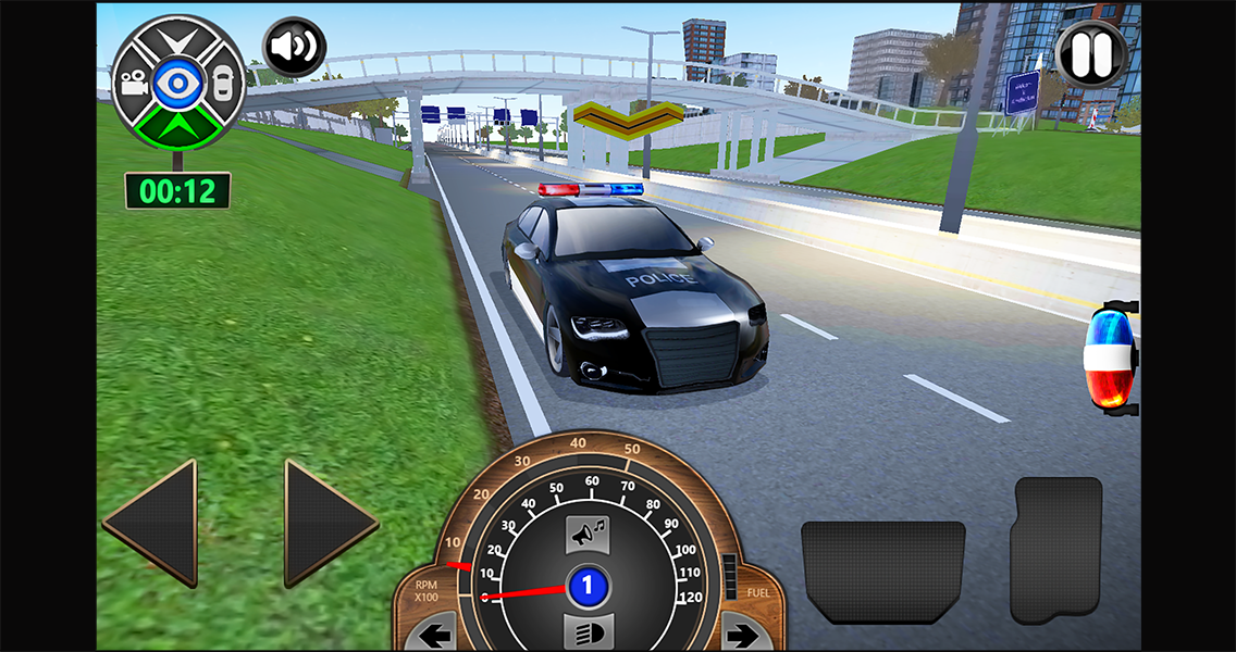 Police Academy Driving School Game Screenshot