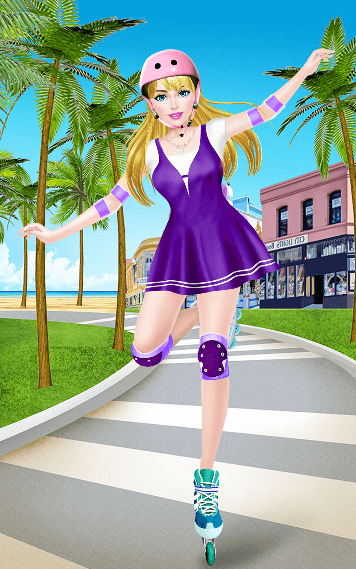 Summer Roller Girl - BFF Salon Game Screenshot