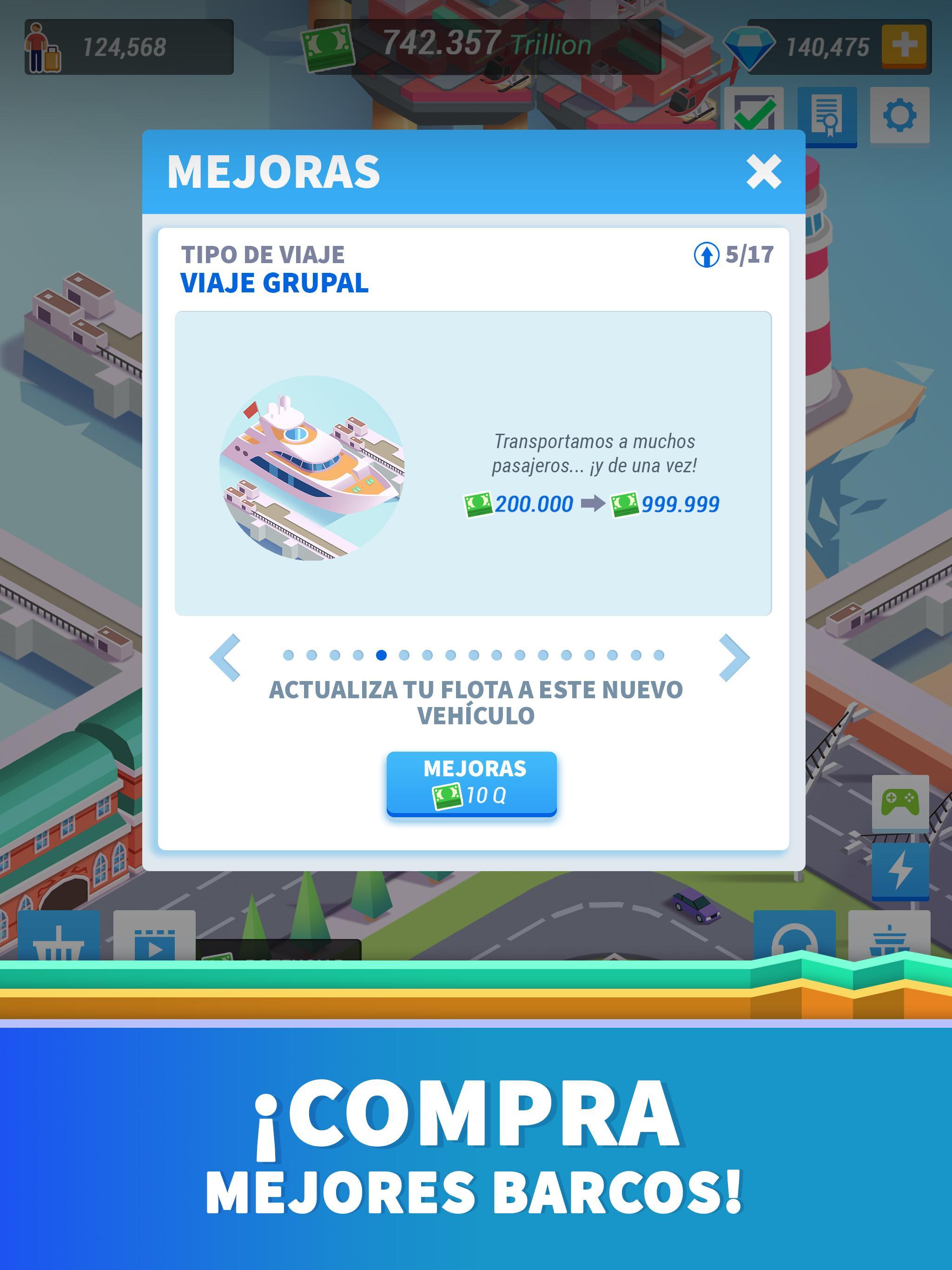 Captura de Pantalla del Juego Idle Harbor Tycoon - Juego de 