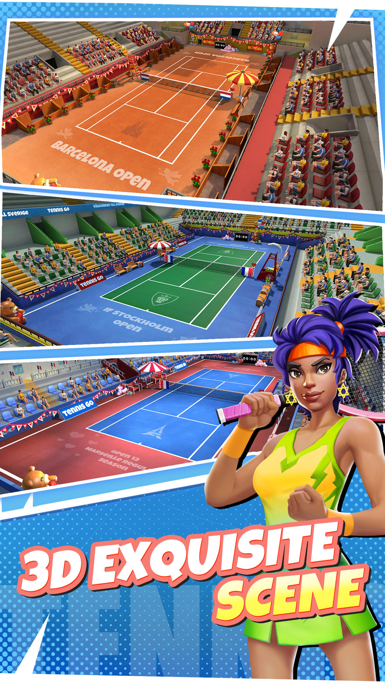 Tennis Go: World Tour 3D ภาพหน้าจอเกม