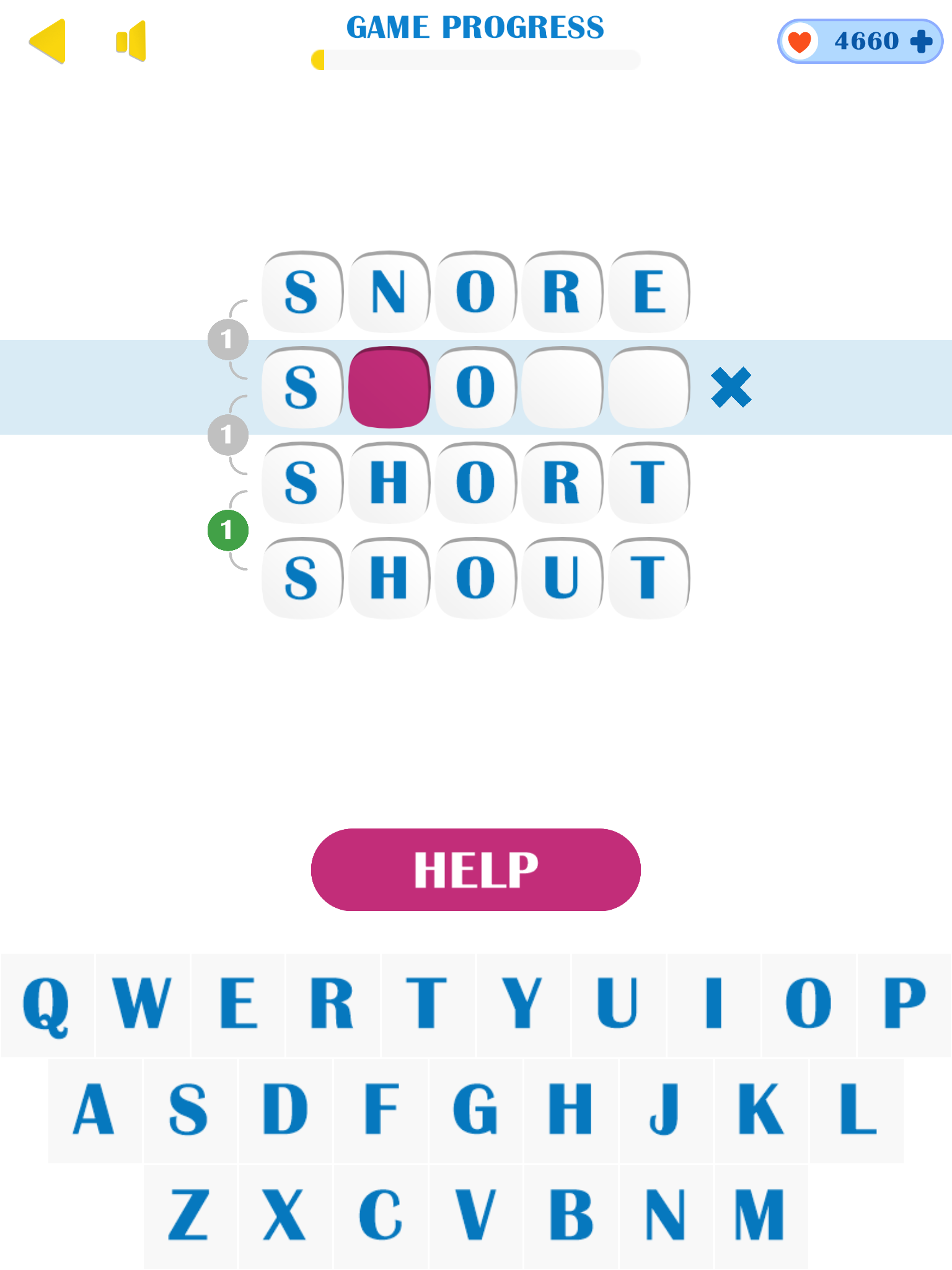 Between the Words Game Screenshot