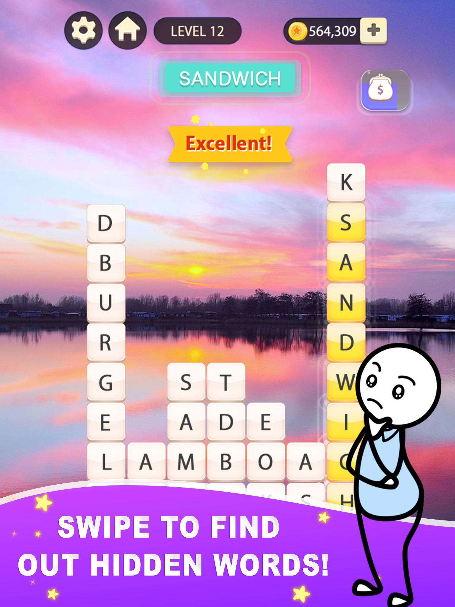 Скриншот игры Word Gallery: Free Crossword Brain Puzzle Games