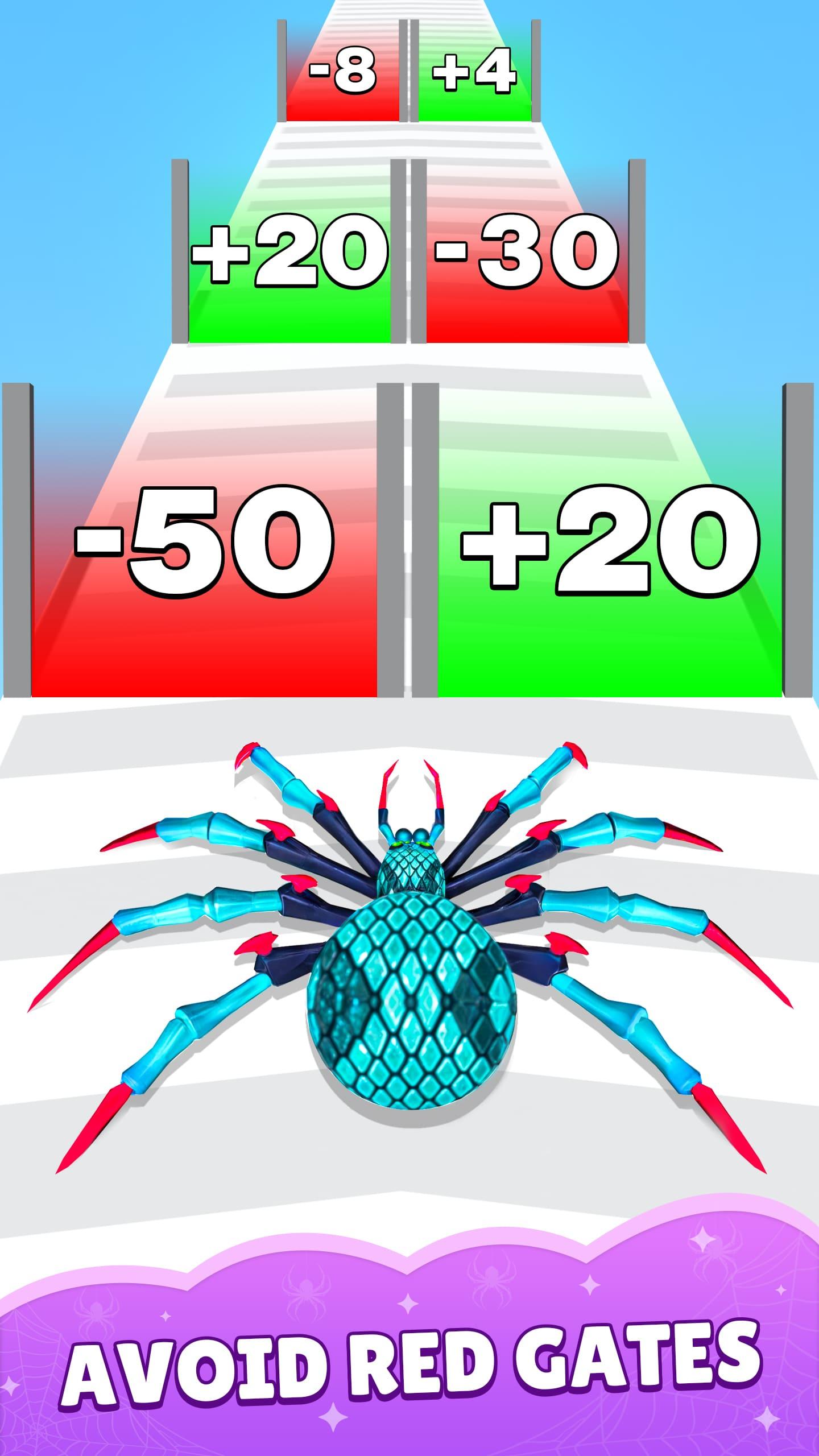 Captura de Tela do Jogo Spider Run & Merge Master Game