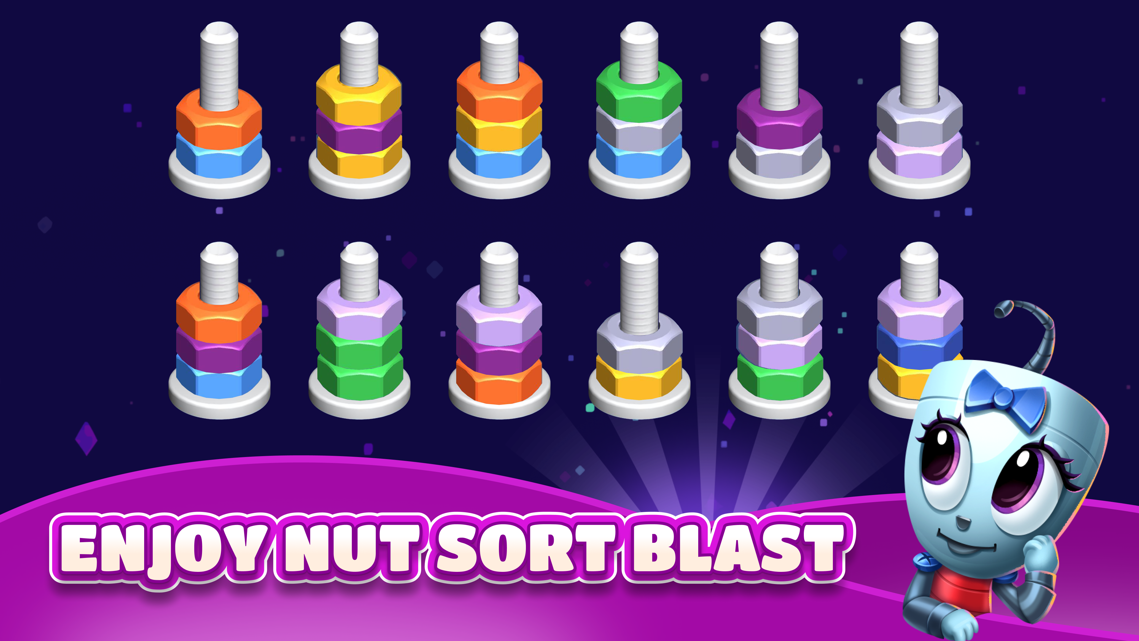 Nut Sort Blast: Color Puzzle Game Screenshot