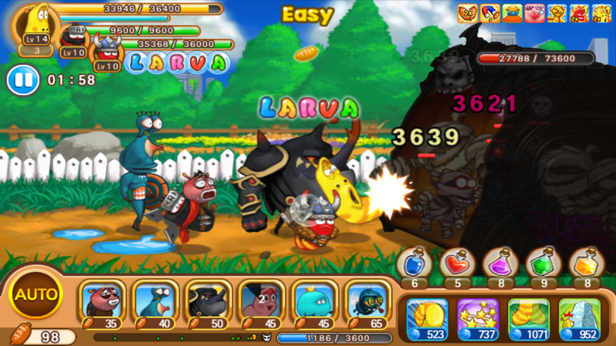 Cuplikan Layar Game Larva Heroes: Lavengers2020
