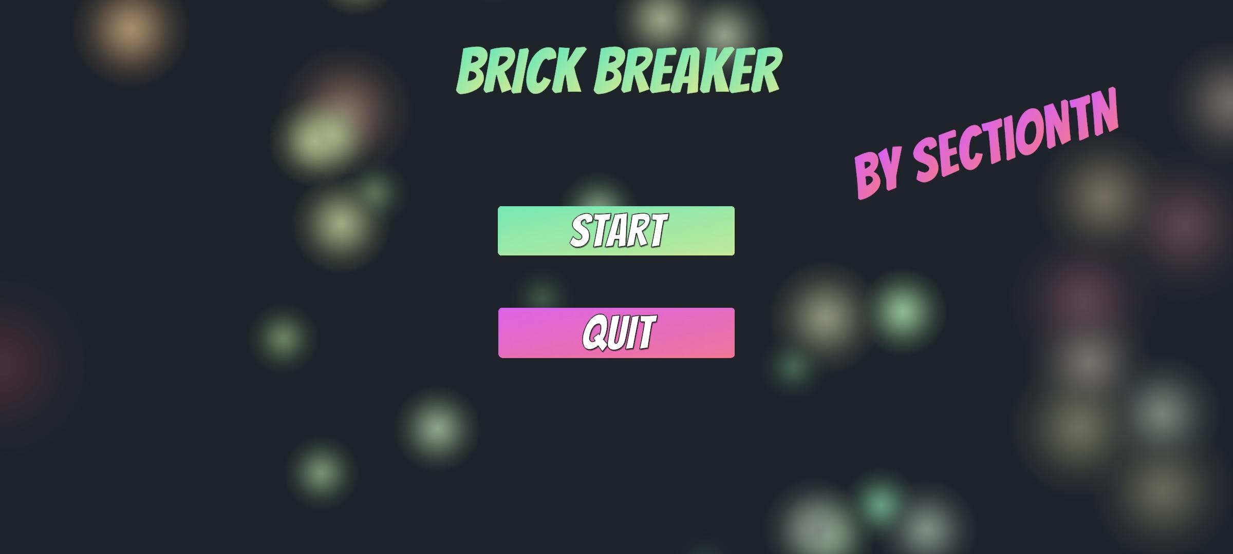 Brick Breaker Game Screenshot