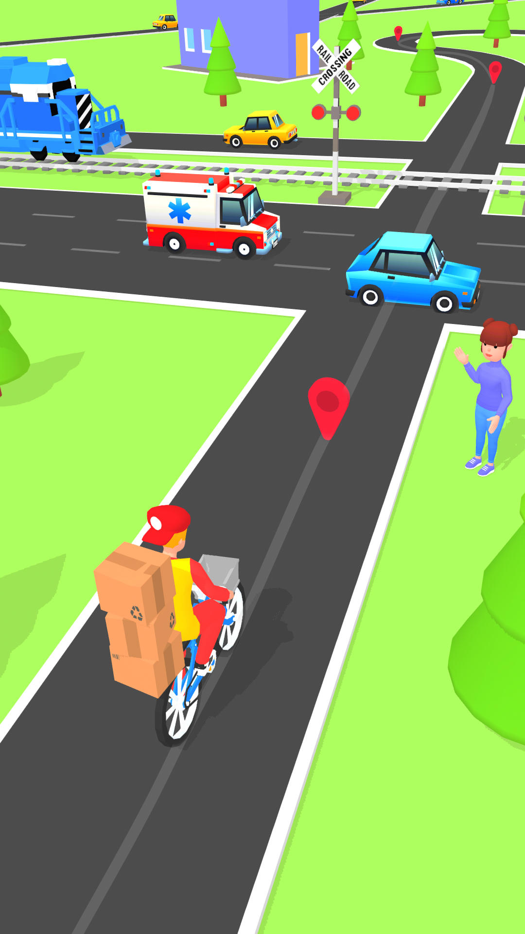 Pizza Delivery Game: Bike Game Game Screenshot