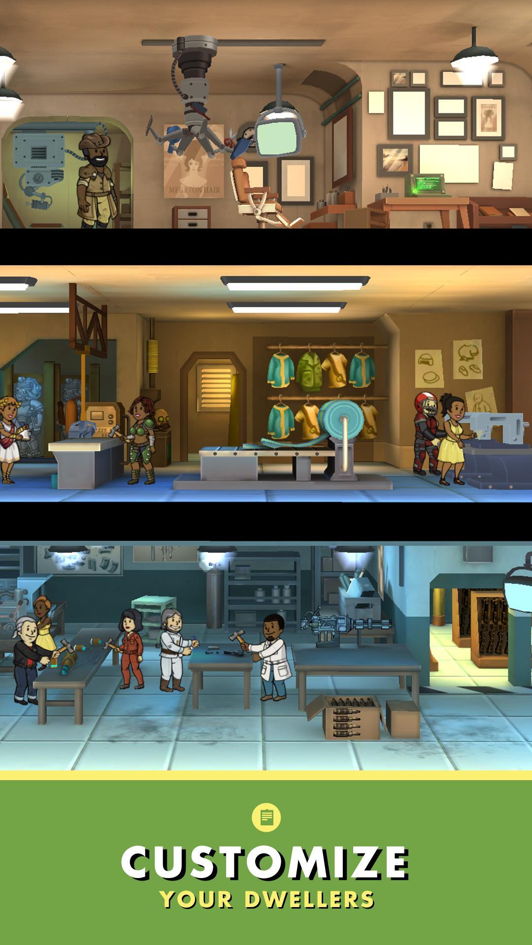 Fallout Shelter ภาพหน้าจอเกม