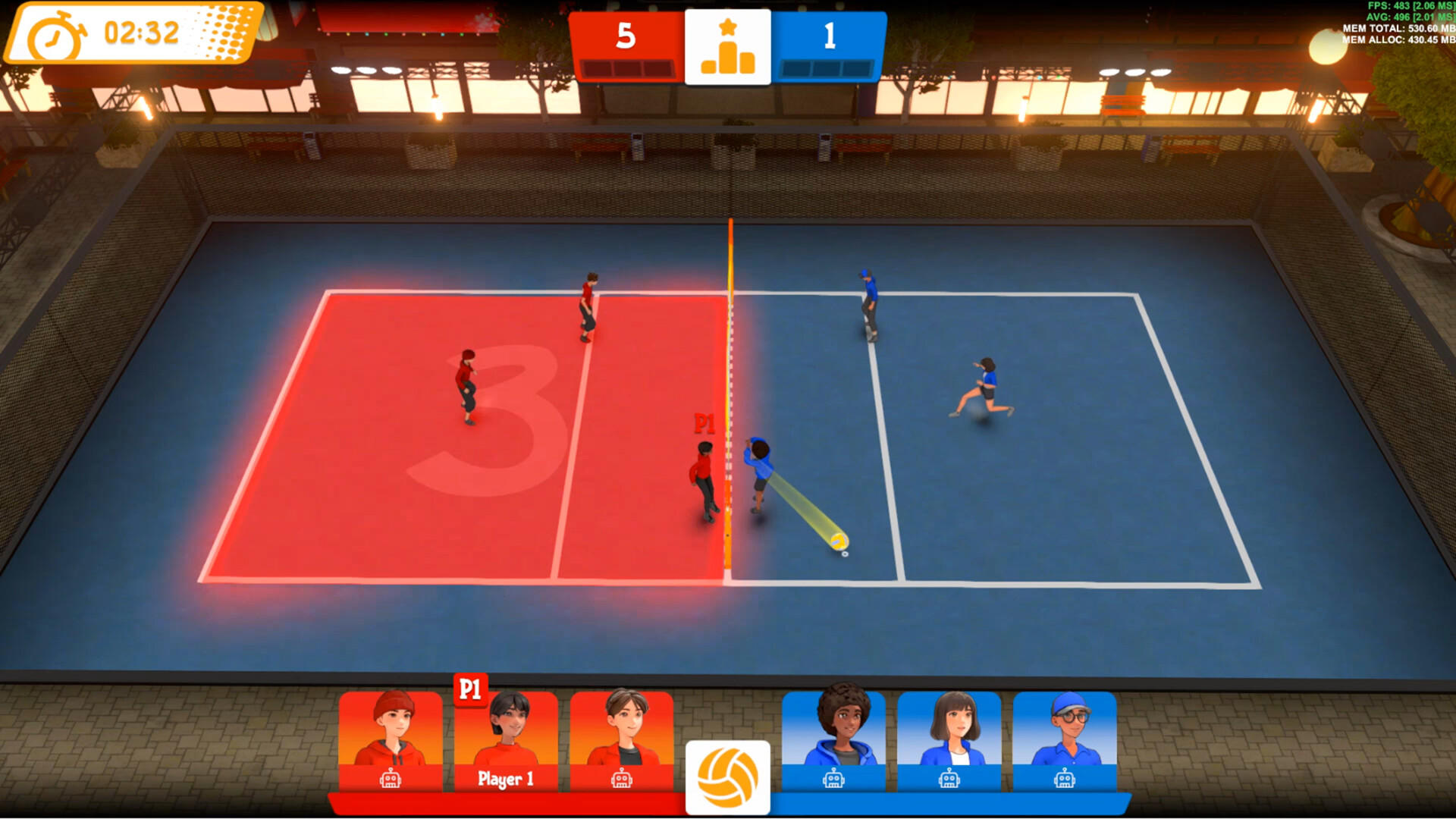 VolleySmash Game Screenshot