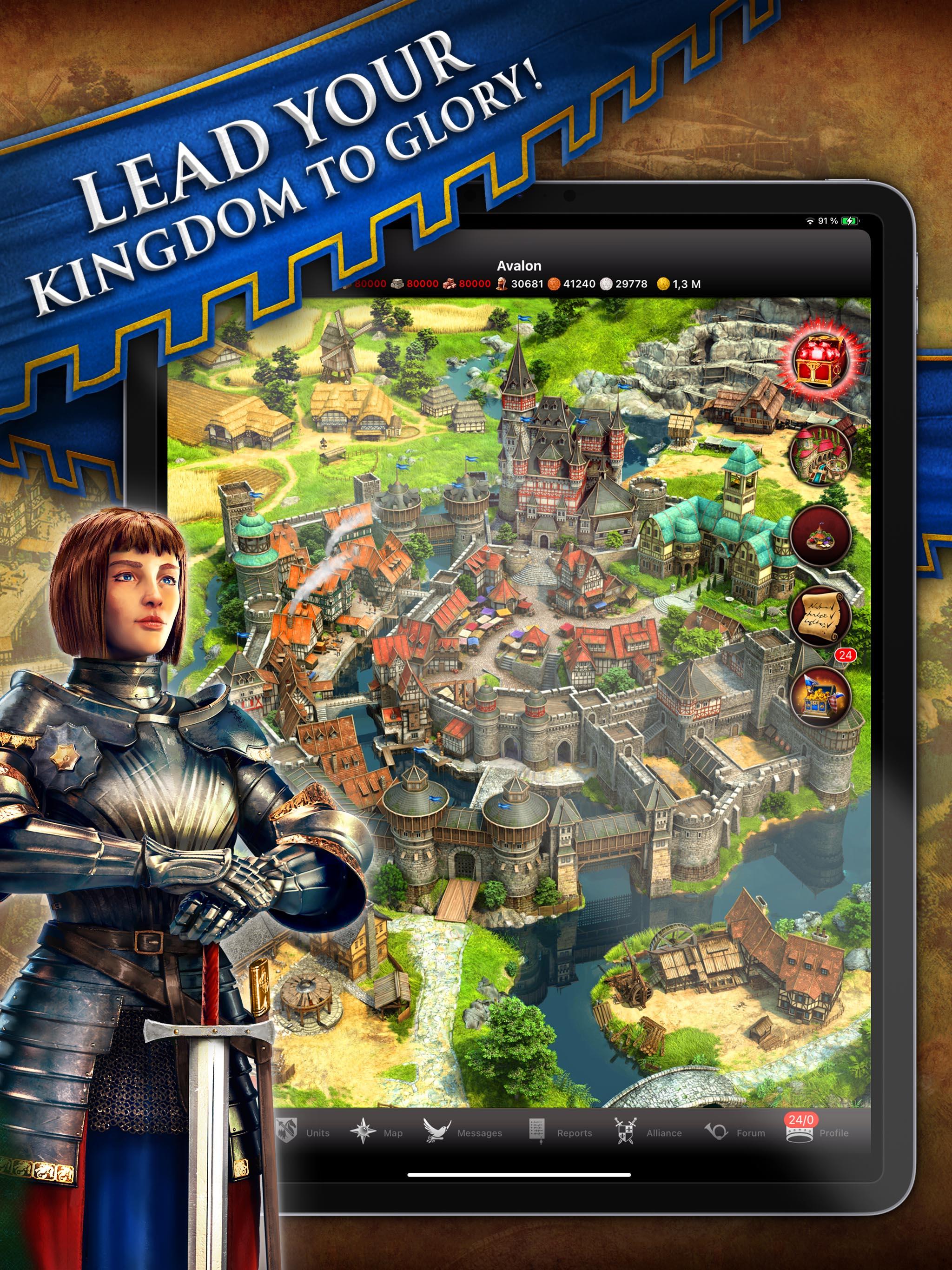 Lords & Knights - Medieval MMO Game Screenshot