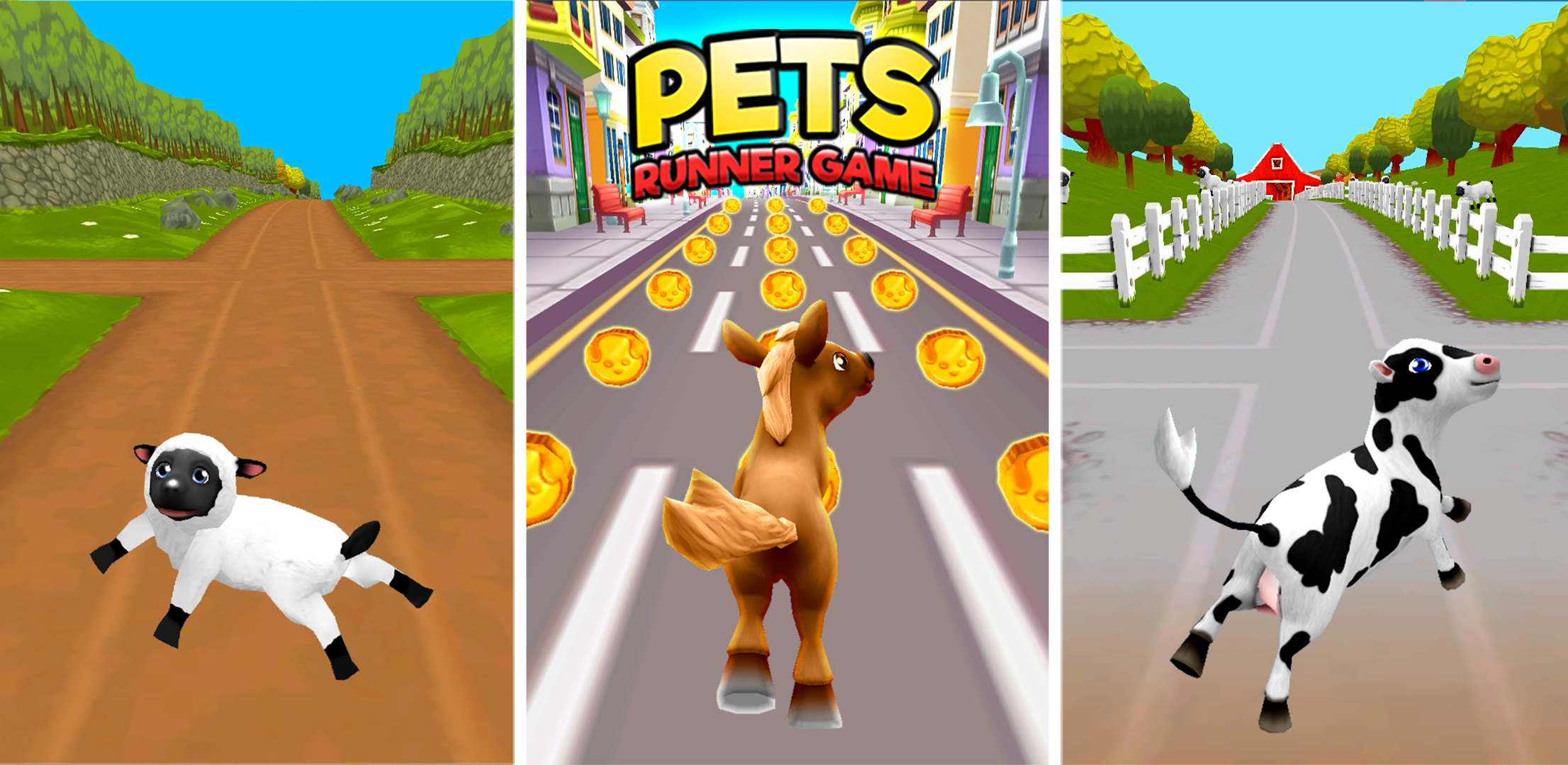 Pet Runner Dog Run Farm Game Game Screenshot