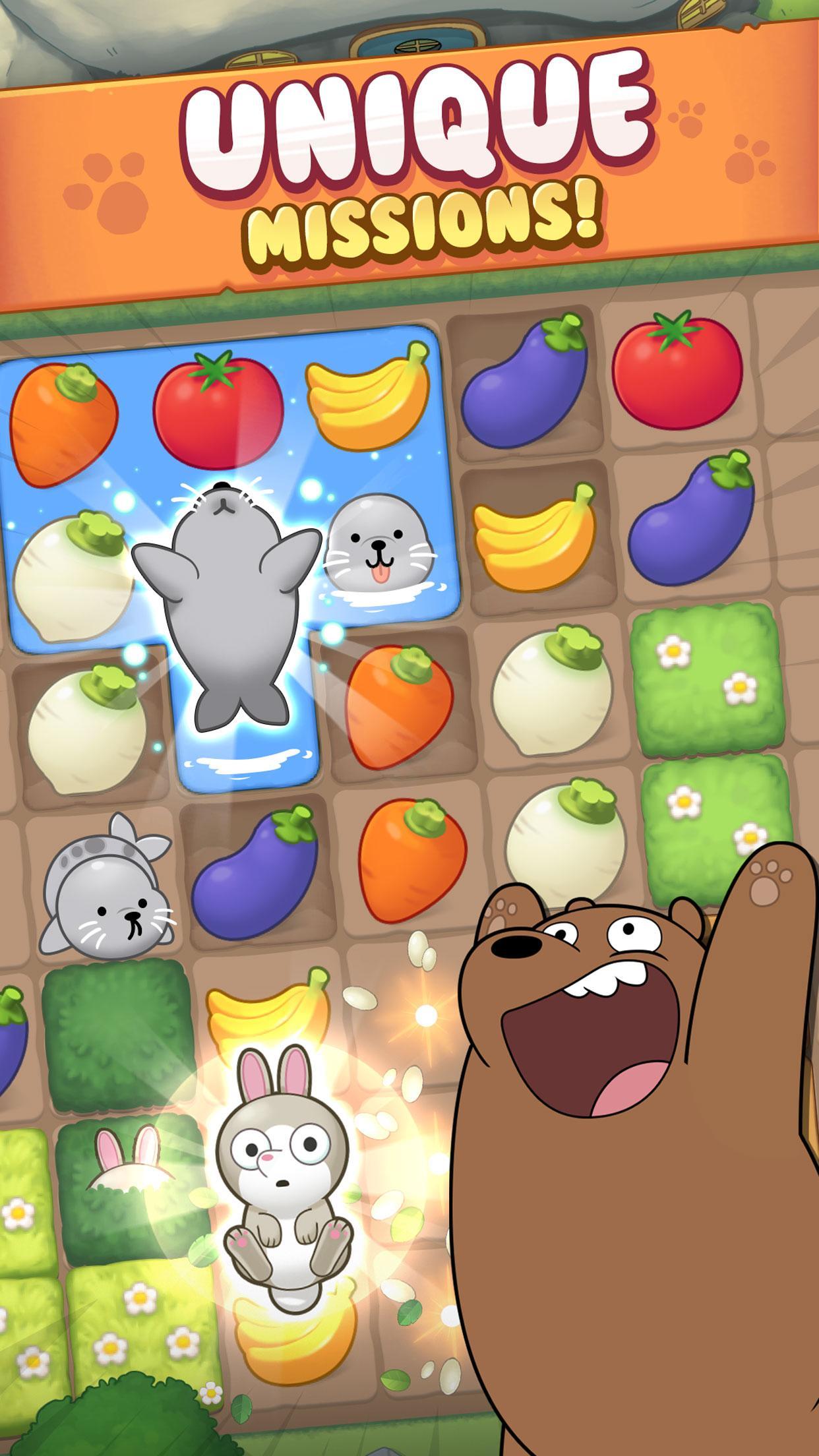 We Bare Bears Match3 Repairs Game Screenshot