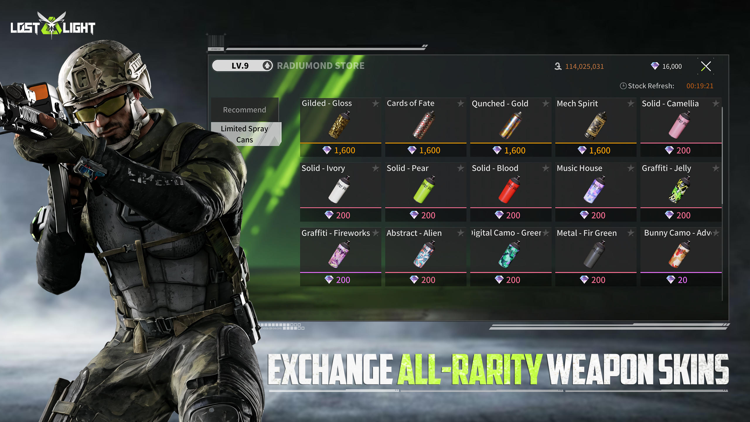 Lost Light: Weapon Skin Treat Game Screenshot