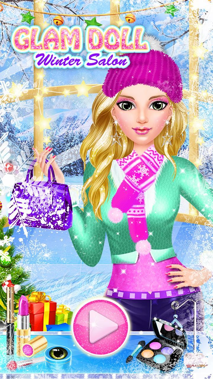 Glam Doll Chic North Pole Winter Salon Game Screenshot