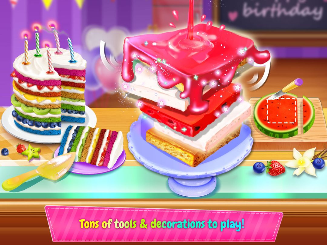 Birthday Cake Baking Design screenshot game