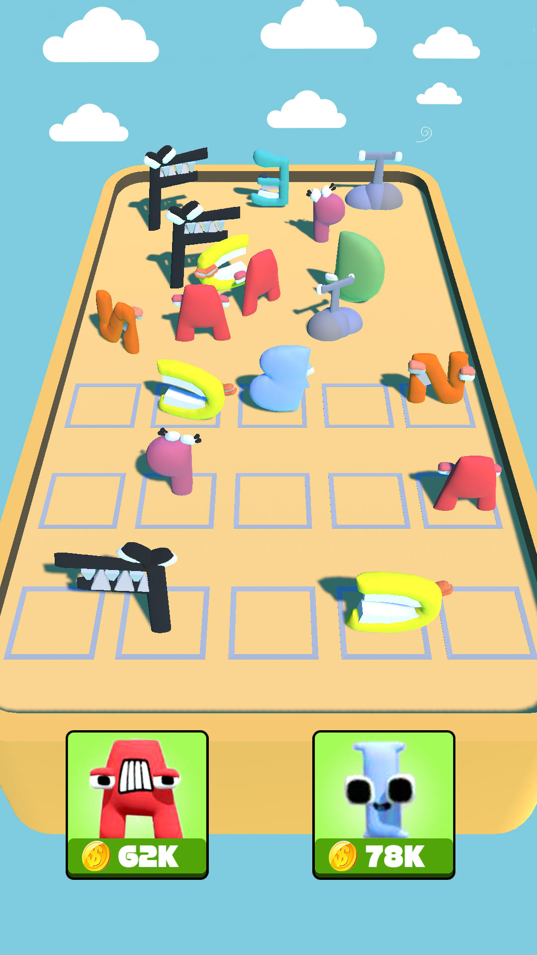 Screenshot of Monster Merge Alphabet- 3d Run