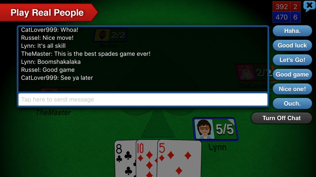 Spades + Card Game Online ภาพหน้าจอเกม