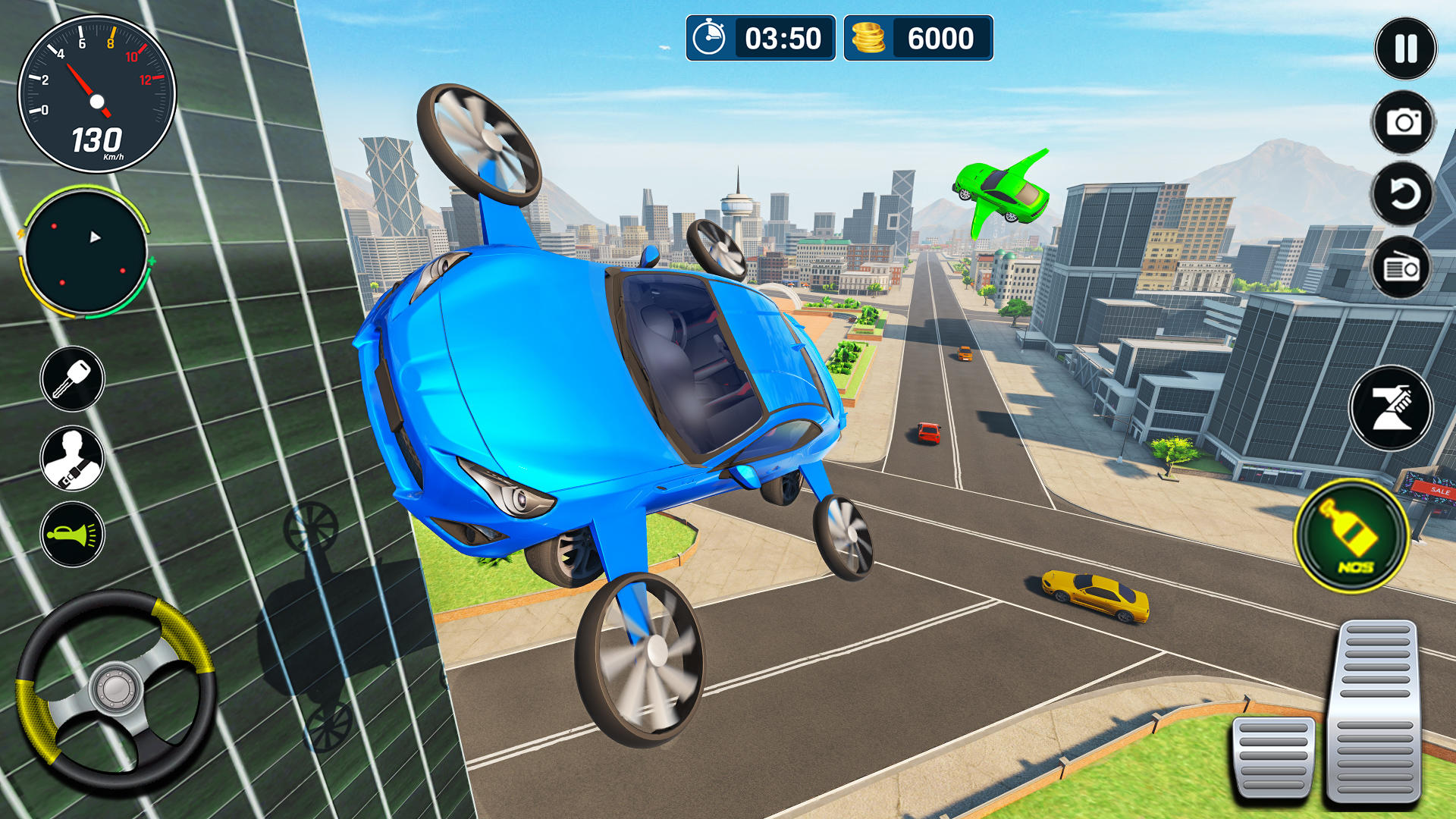 Screenshot 1 of Flying Car Simulator: เกมรถ 73