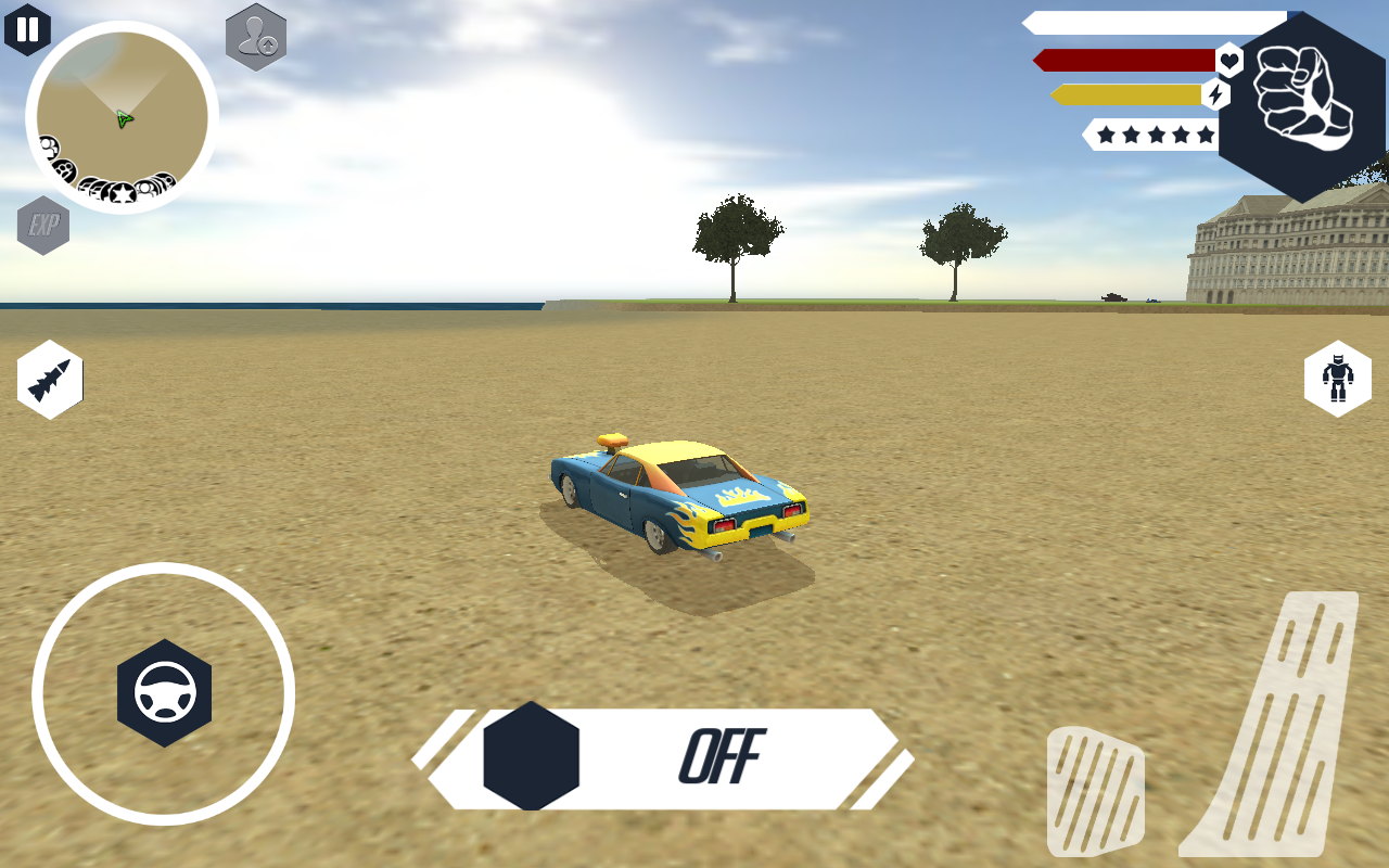 Muscule Car Robot Game Screenshot