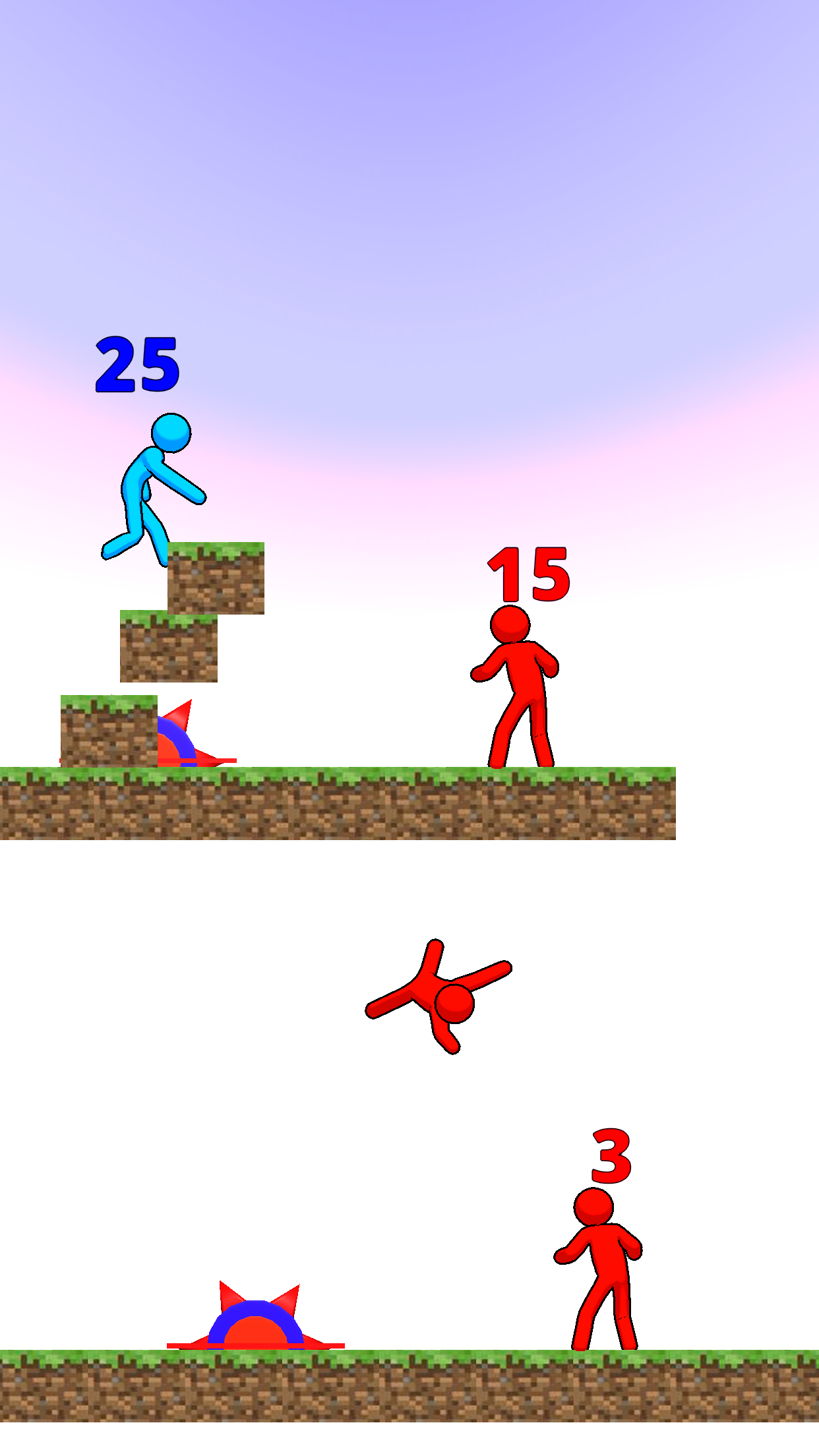 Captura de Tela do Jogo Stair Up Stickman