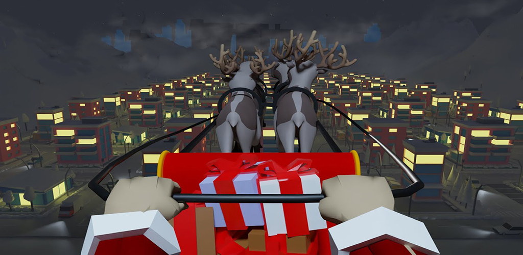 Captura de Tela do Jogo Christmas Rainbow Santa 2023