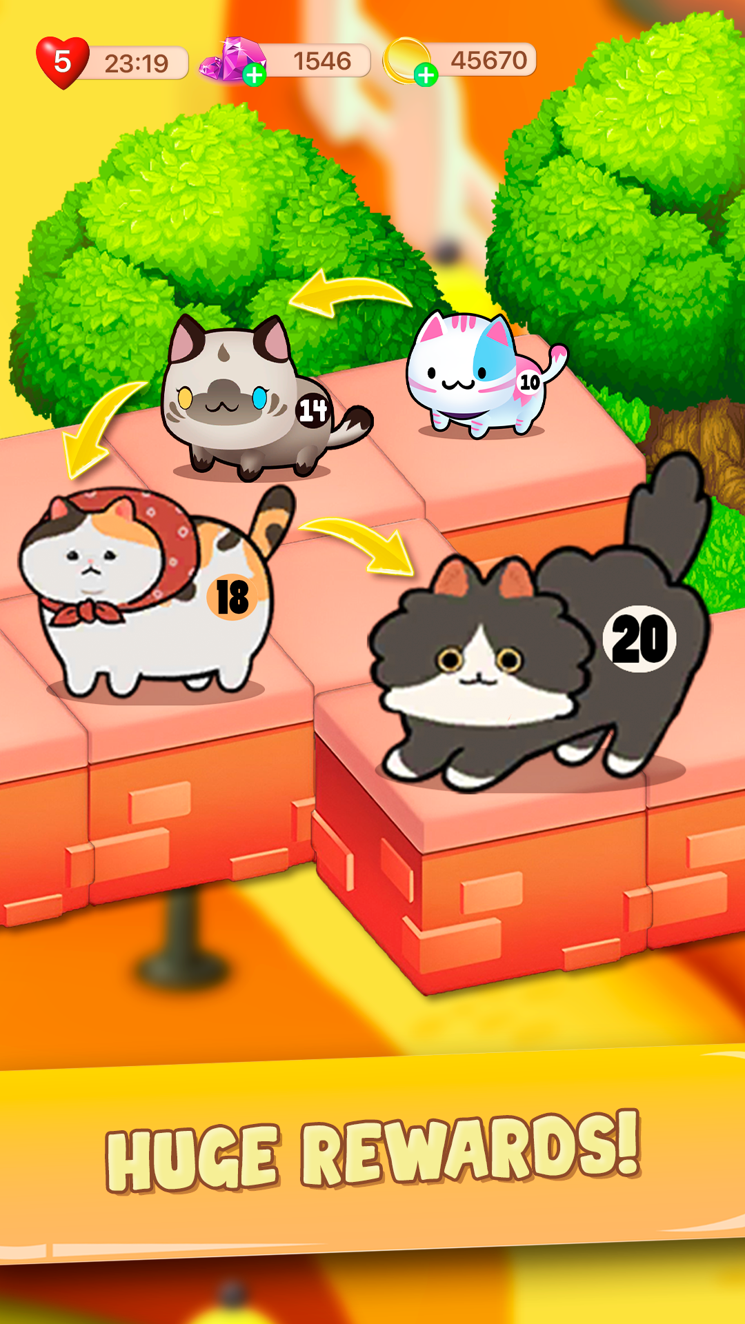 Cat Evolution: Idle Merge Game Game Screenshot