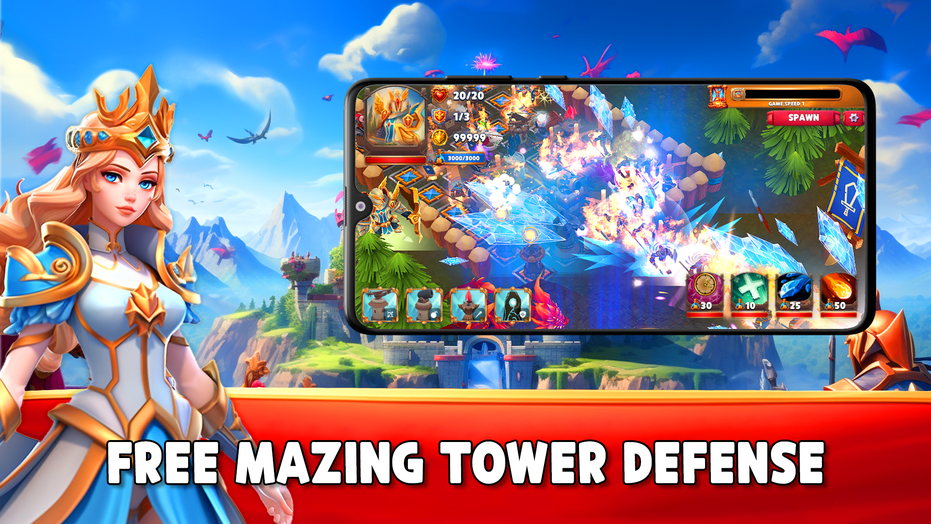 Screenshot of Gaiarus Tower Defense TD Pro