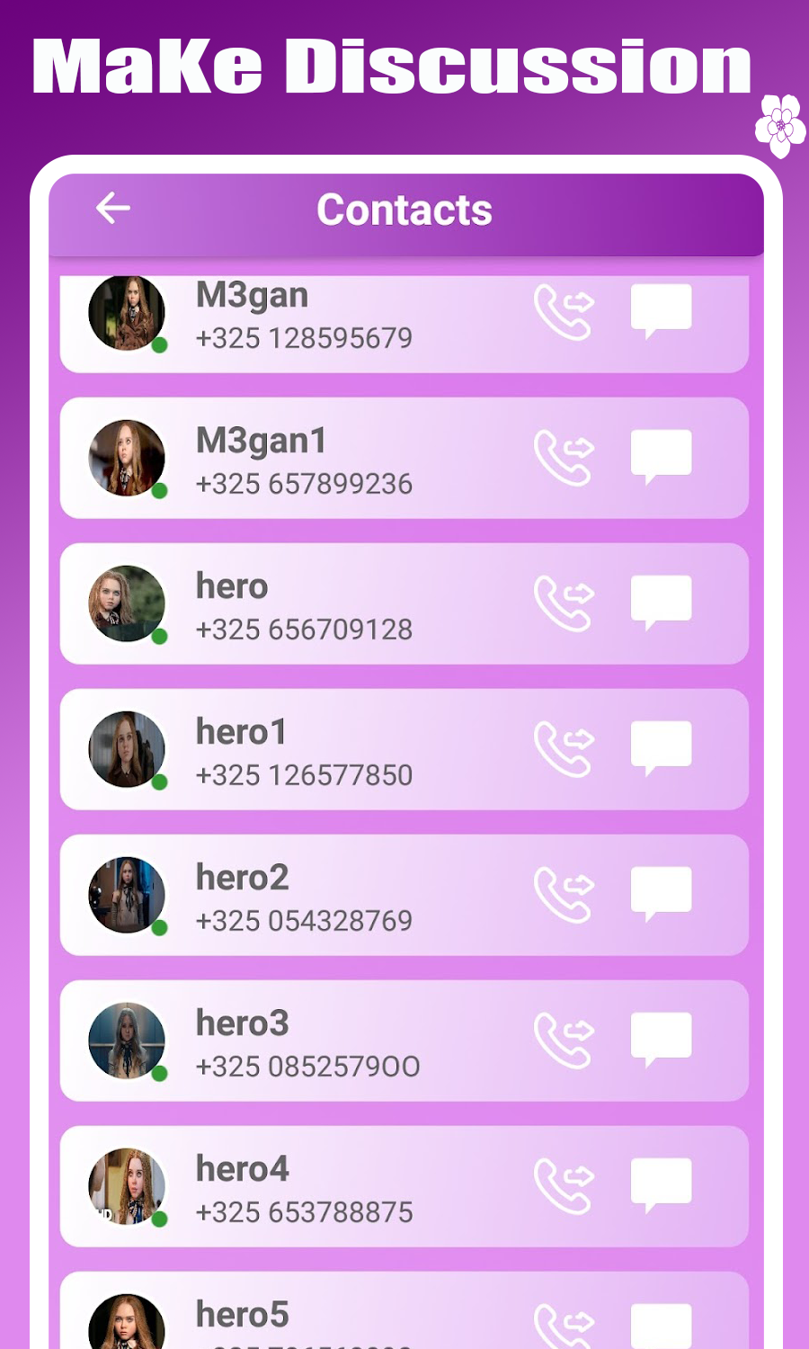 M3gan fake call Video & Chat Game Screenshot