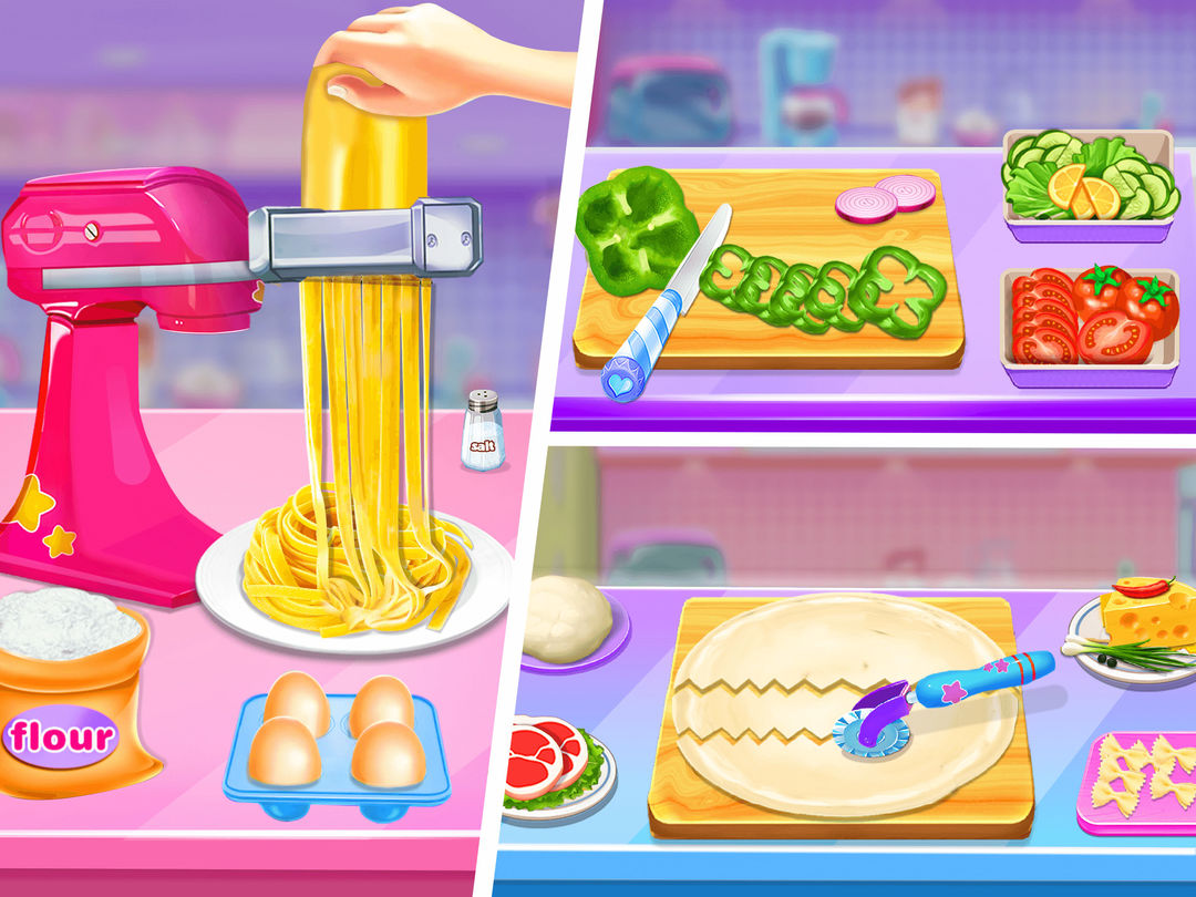 Screenshot of Make Pasta Cooking Girls Games