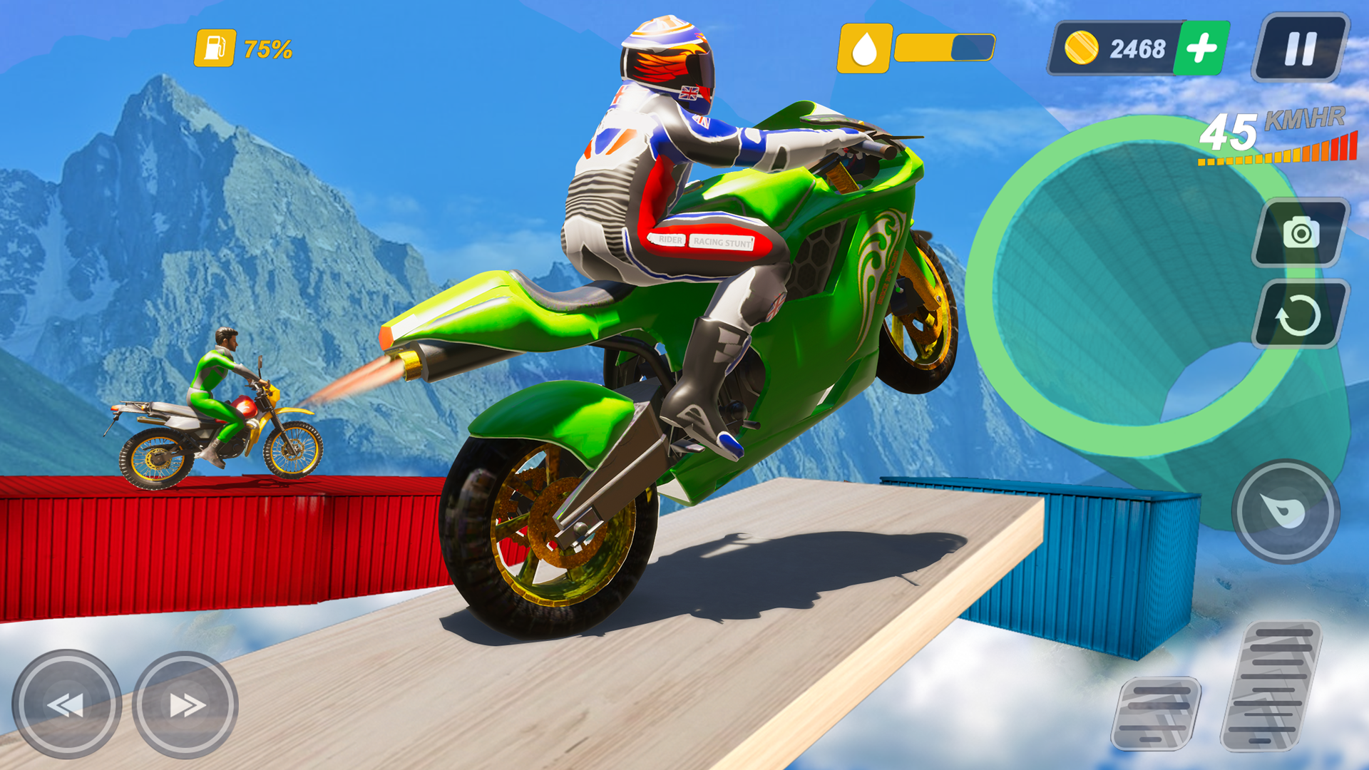 Stunt Bike Games: GT Mega Ramp Game Screenshot