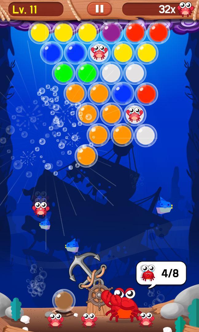 Bubble Shoot :Baby Crab Rescue screenshot game