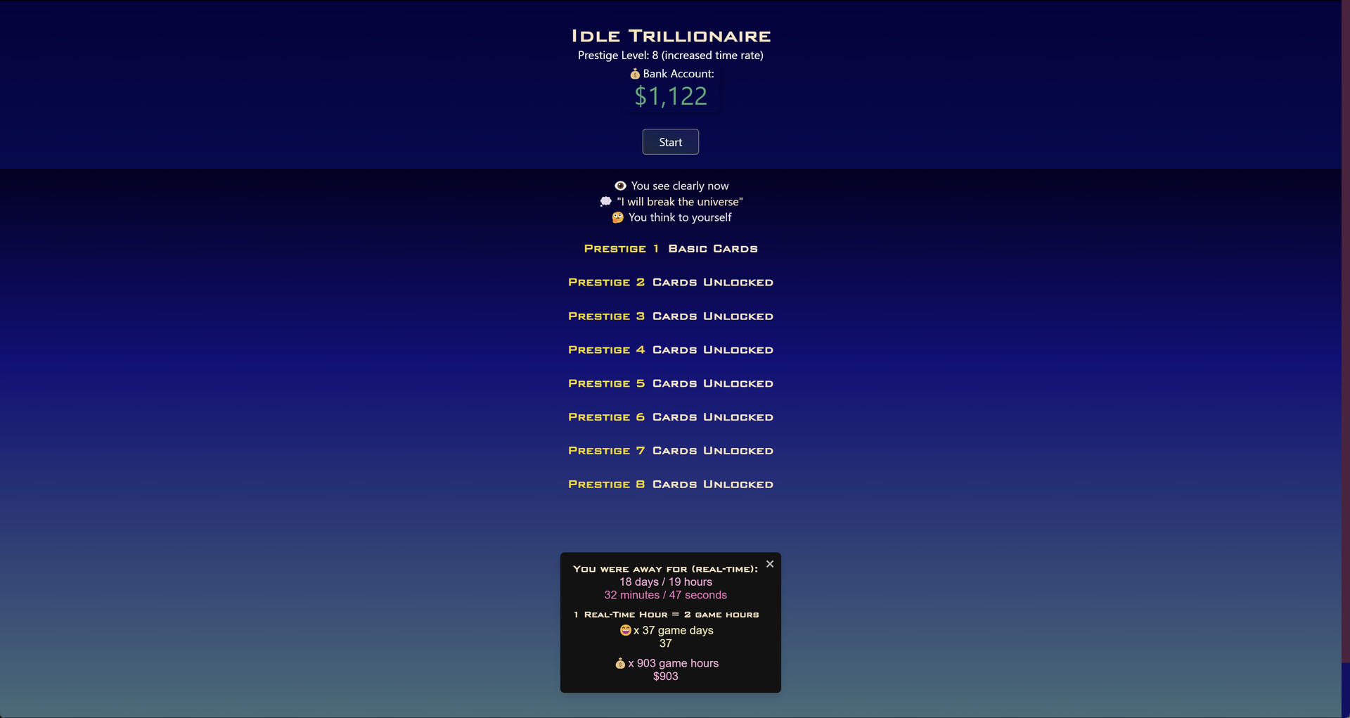 Screenshot of Idle Trillionaire