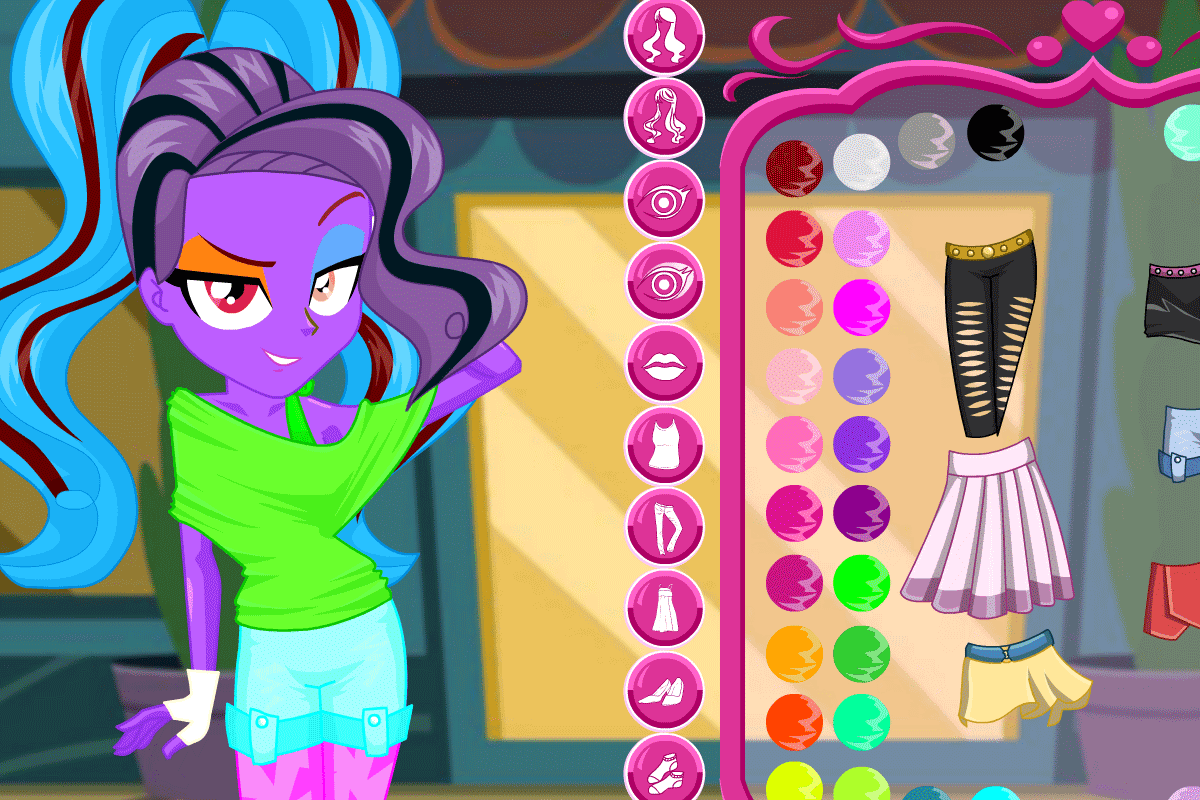 My Little Dress Up Adagio Pony Game Screenshot