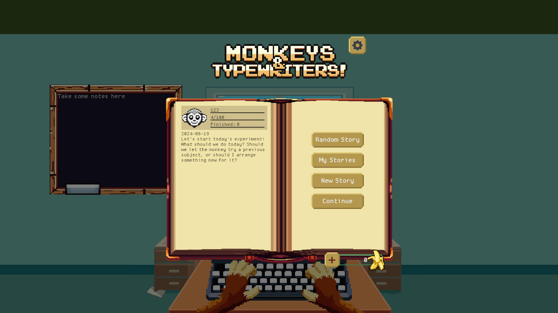 Monkeys & Typewriters! Game Screenshot